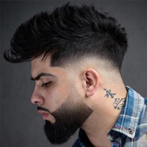 dense volume low Fade haircut for men