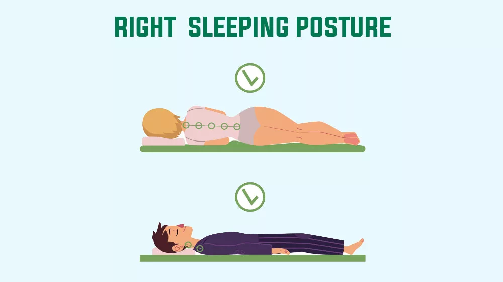 right sleeping position and posture to promote growth