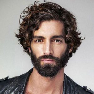 curly long hairstyle haircut for men