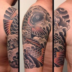 Traditional Japanese Koi Fish Tattoo large designs