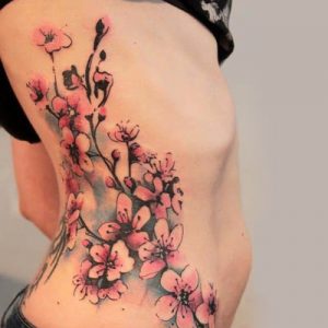 colorful Cherry Blossom Tattoo ideas