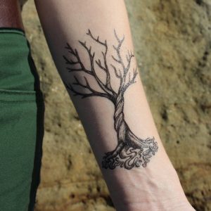 dead tree tattoo designs ideas for arm