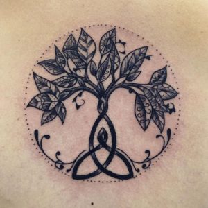 easy minimal Celtic Tree of Life Tattoo ideas