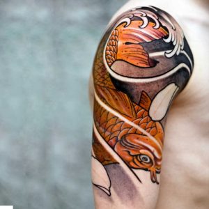 japanese traditional koi fish tattoo designs ideas colorful irezumi