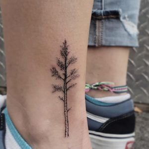 simple easy aspen tree tattoo design