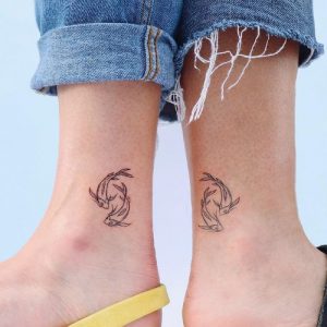 small koi fish tattoo designs for ankle