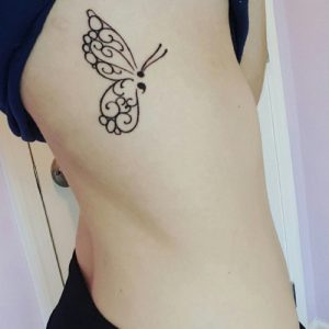 beautiful semicolon butterfly tattoo designs on body