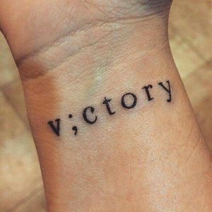 victory semicolon tattoo design suicide awareness tattoos project semicolon