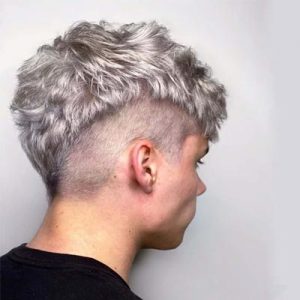 disconnected undercut haircut highlight fringe top