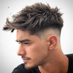 funky mid fade haircut for men