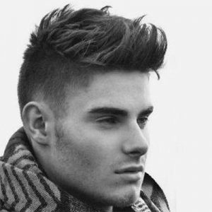 spiky elevated top buzz cut