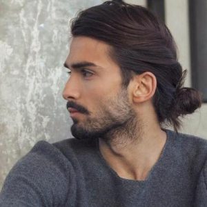 Twist In Bun Haircut, Hairstyle For Men, Men's Long Hairstyle