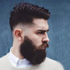 drop fade haircuts for men with beards