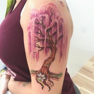 dying willow tree tattoo