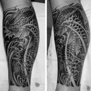 male koi dragon tattoos for arm