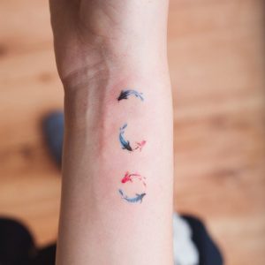 minimal koi fish tattoo ideas designs