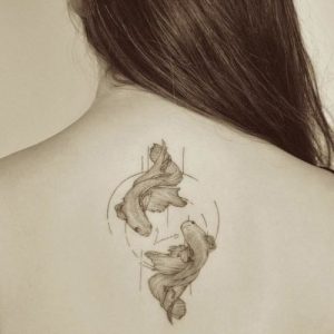 pisces back tattoo designs ideas