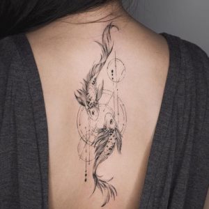 pisces koi fish back tattoo designs ideas japanese irezumi