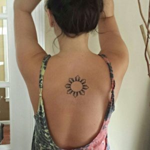 Filipino Sun Tattoo design on back