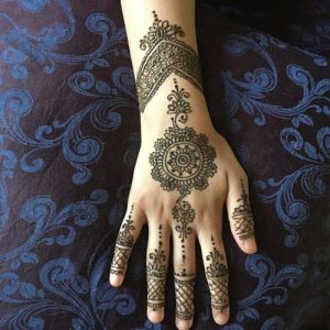 beautiful Sahasrara henna Tattoo for women