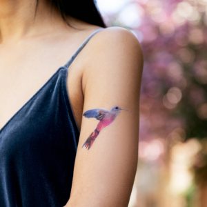 hummingbird watercolor tattoos