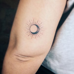 moon and sun tattoo designs on back of hand