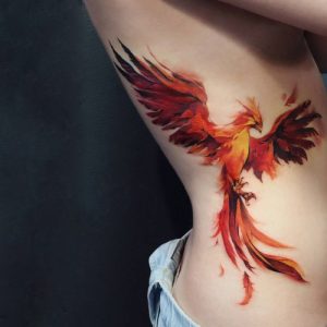phoenix watercolor tattoos