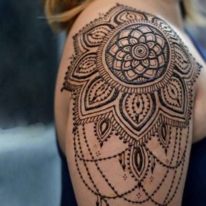 traditional indian tattoos Sahasrara henna Tattoo design