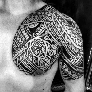 arfican tribal tattoo designs for men on chest