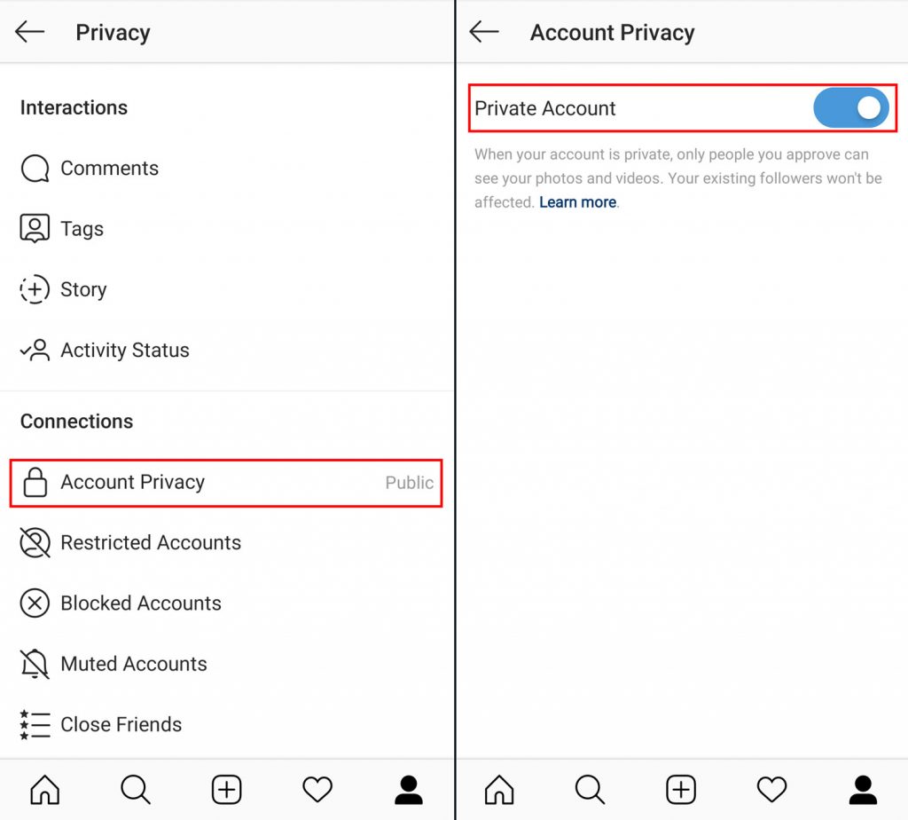 how to make instagram account private lock ig profile