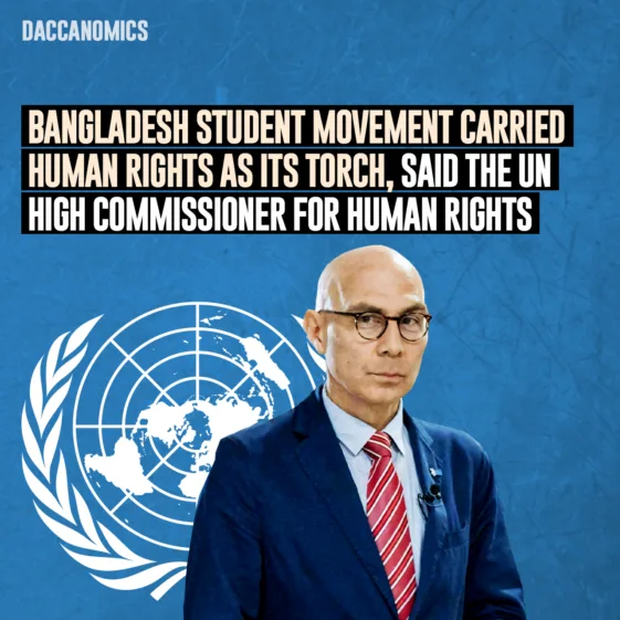 Bangladesh student movement carried human rights as its torch said the UN High Commissioner for Human Rights