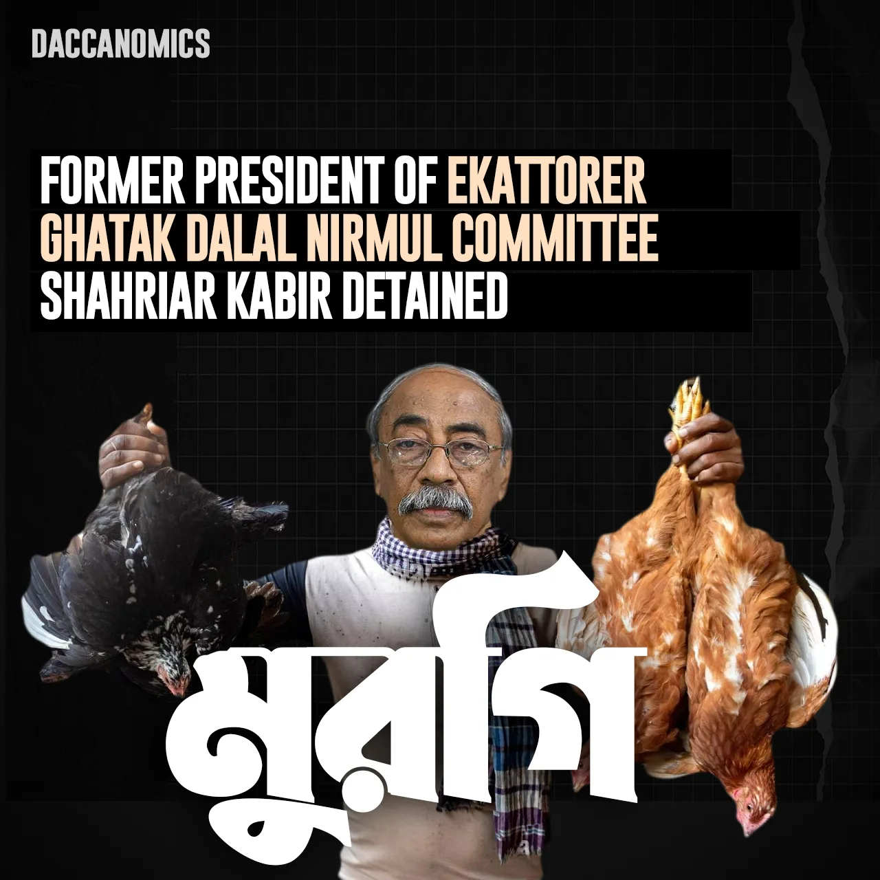 former president of Ekattorer Ghatak Dalal Nirmul Committee Shahriar Kabir detained